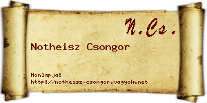Notheisz Csongor névjegykártya